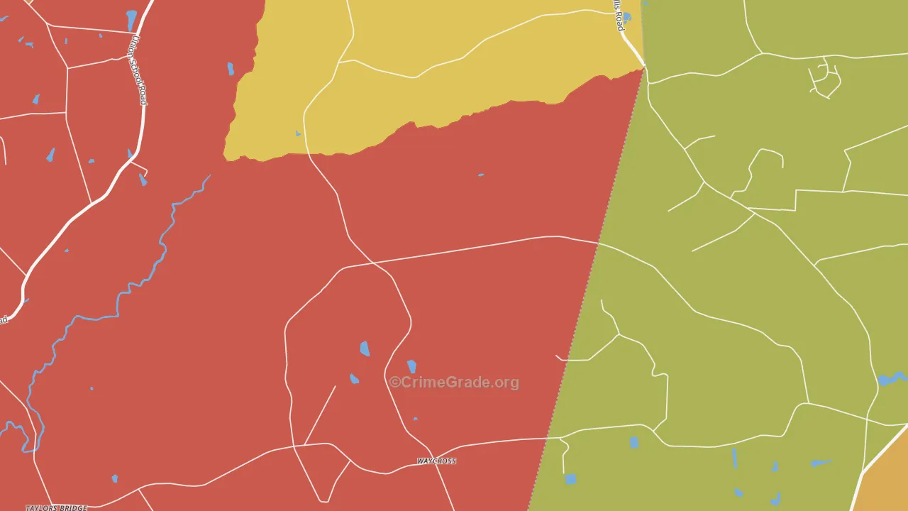 Waycross, NC Map of Vandalism Rates