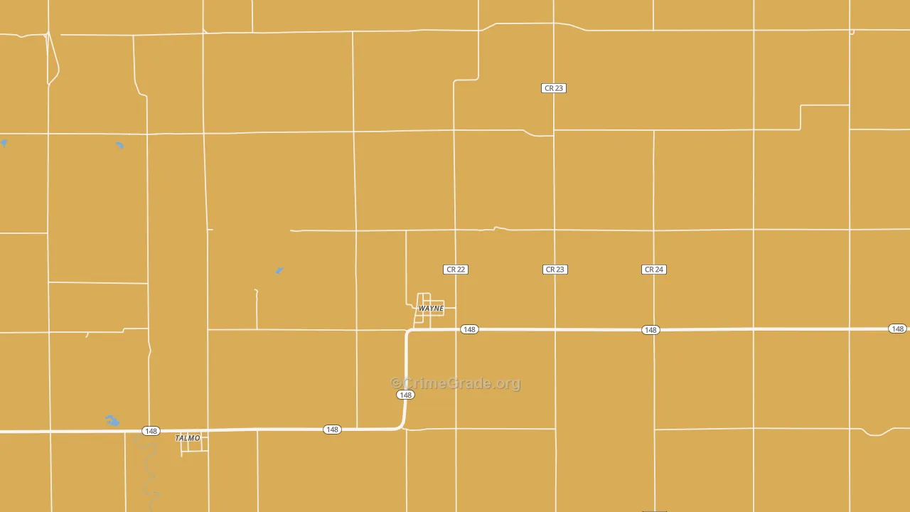 Wayne, KS Map of Vandalism Rates