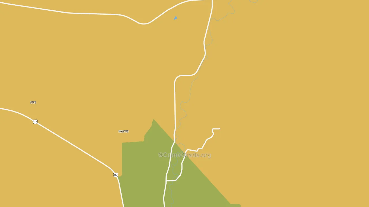 Wayne, MT Map of Vandalism Rates
