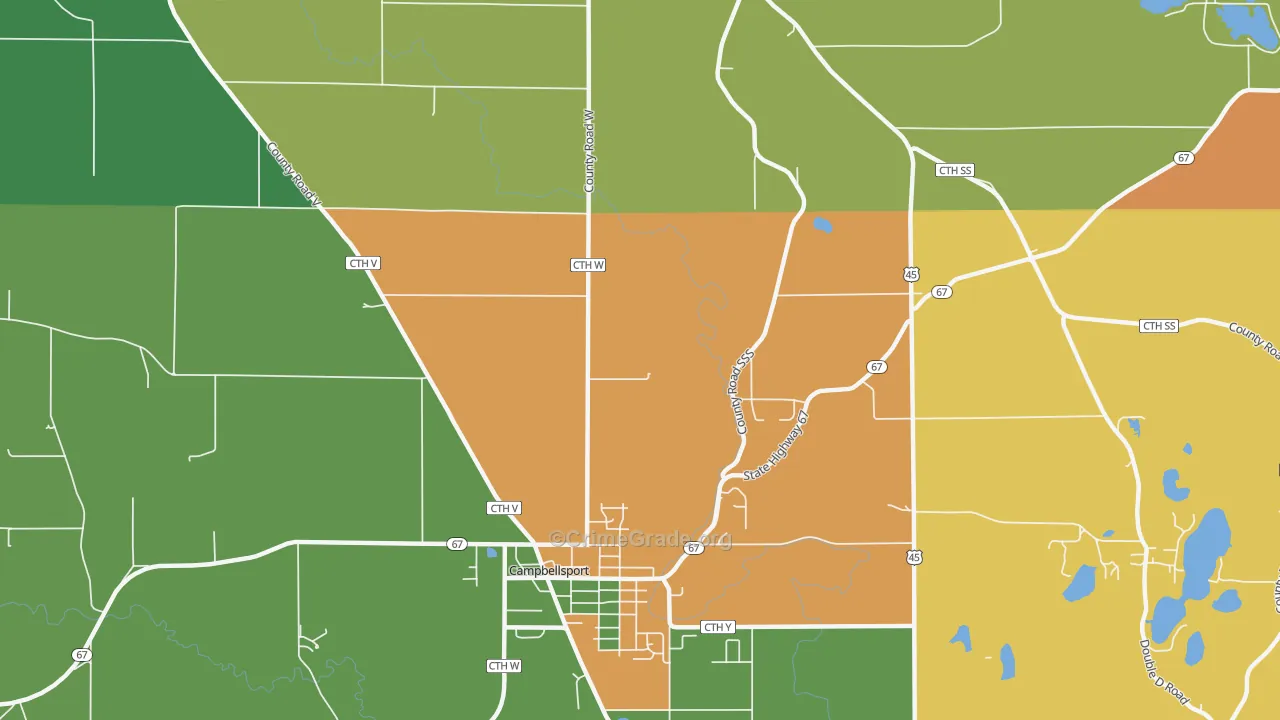 Wayne, WI Map of Vandalism Rates