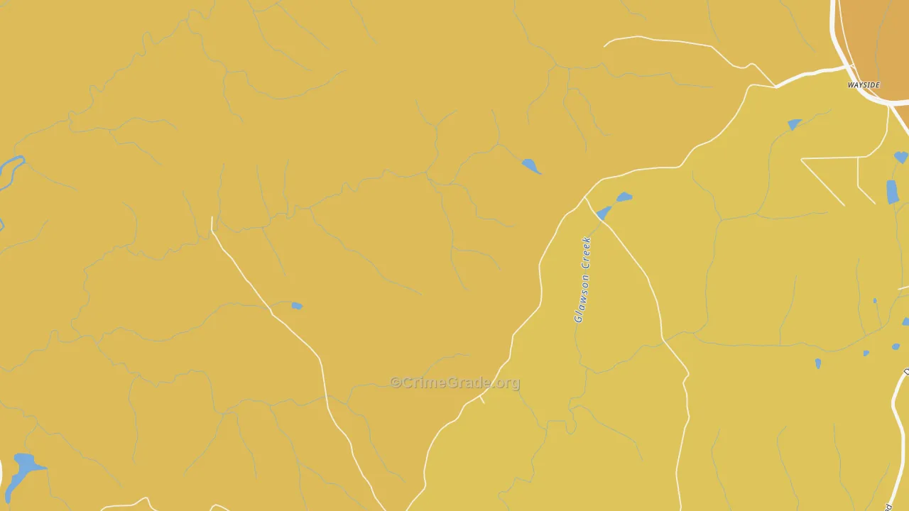 Wayside, GA Map of Vandalism Rates