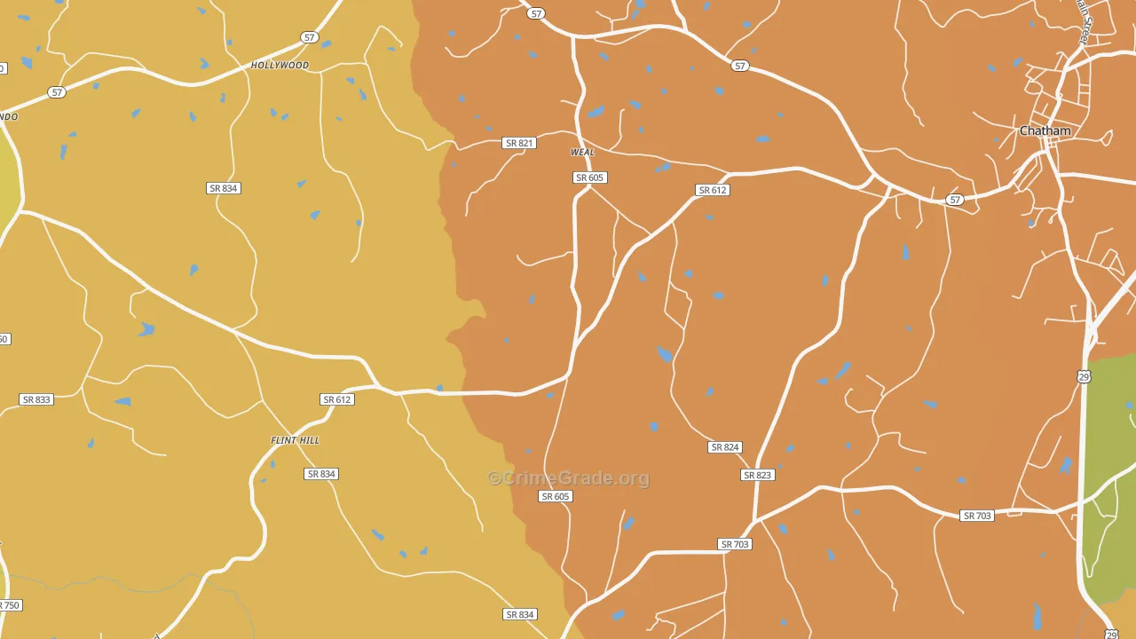 Weal, VA Map of Vandalism Rates