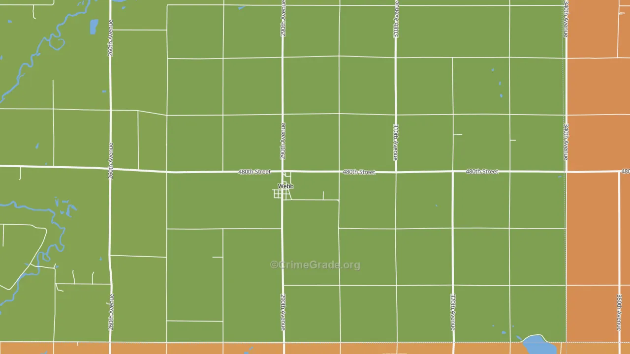 Webb, IA Map of Vandalism Rates