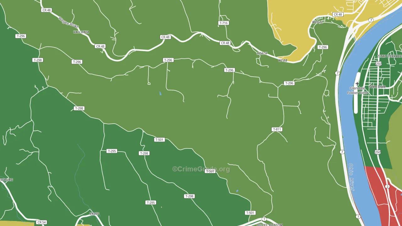Webb, OH Map of Vandalism Rates