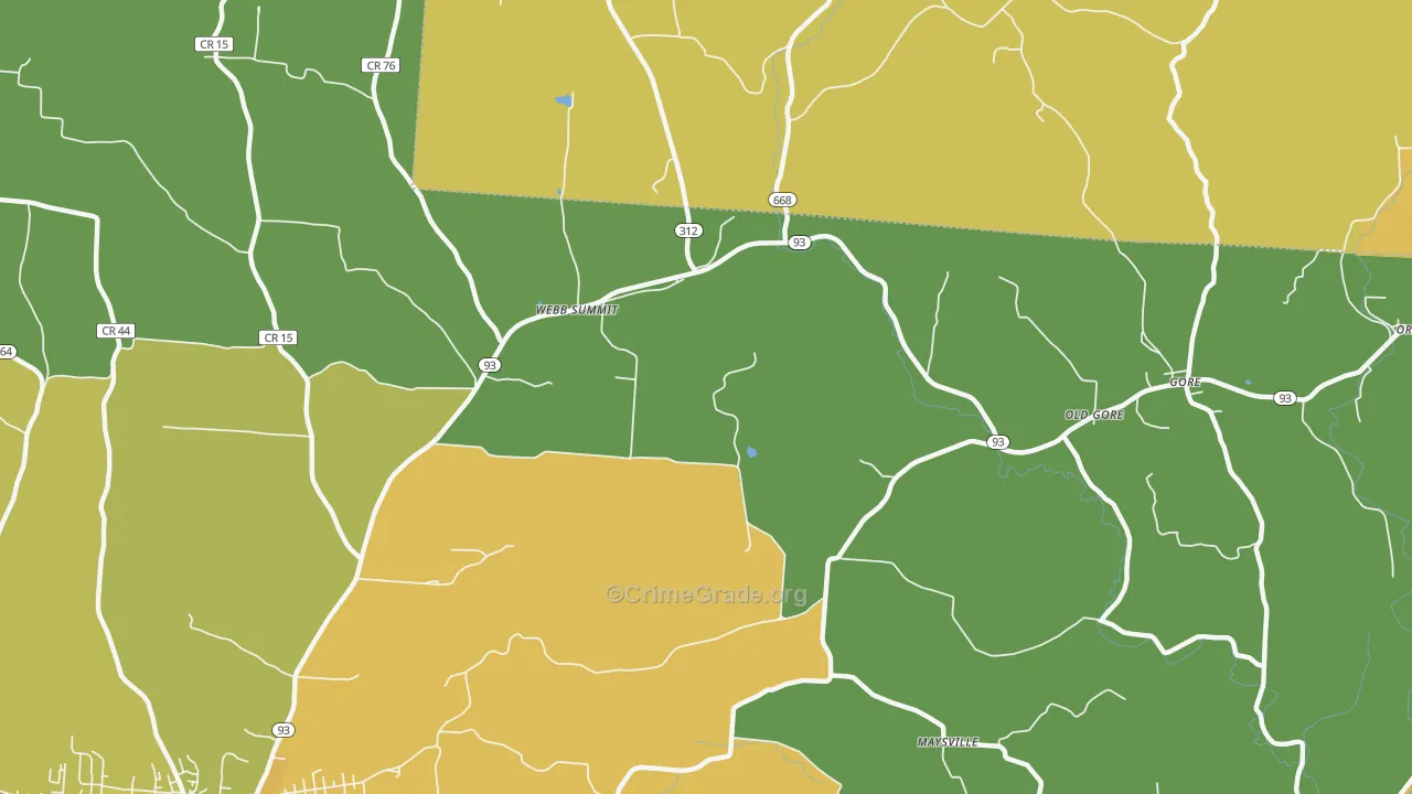 Webb Summit, OH Map of Vandalism Rates