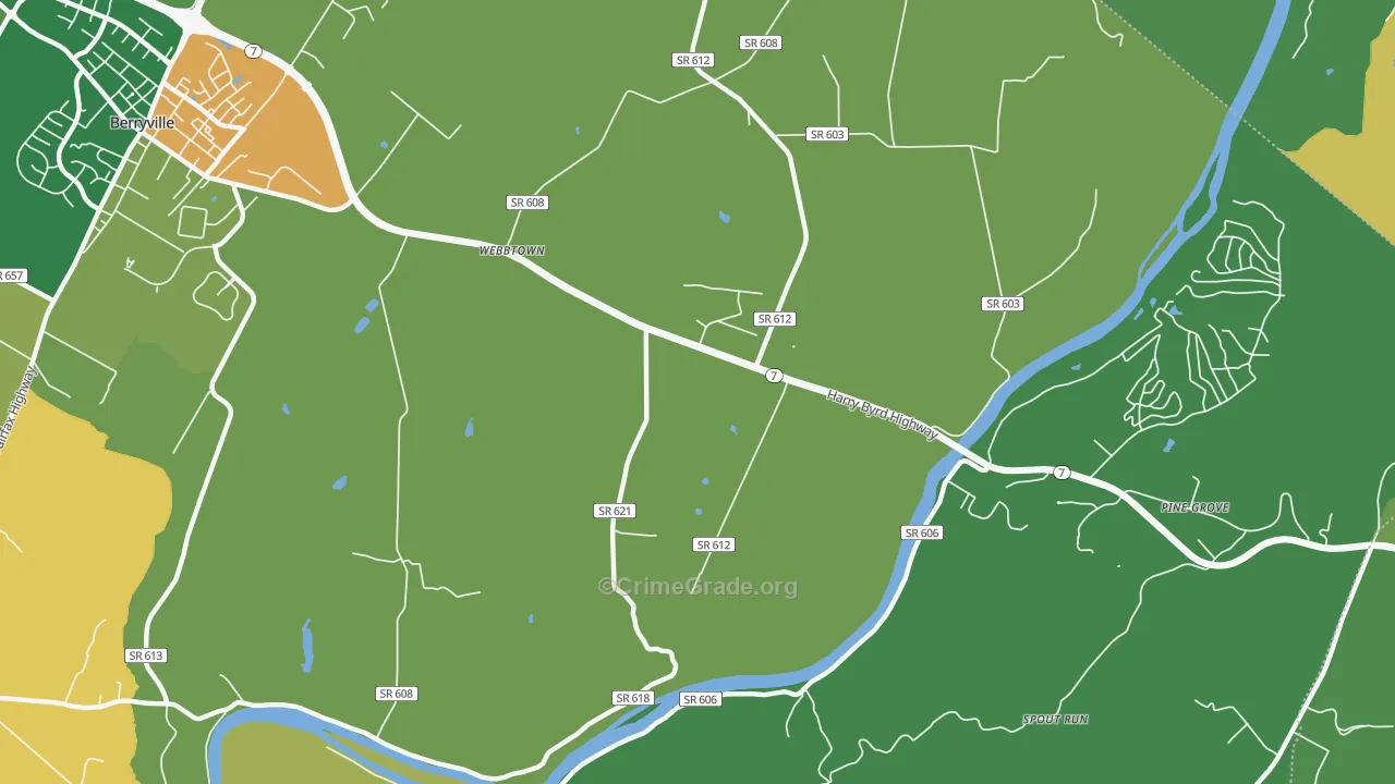 Webbtown, VA Map of Vandalism Rates