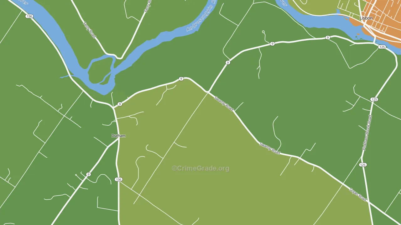 Webster Corner, ME Map of Vandalism Rates