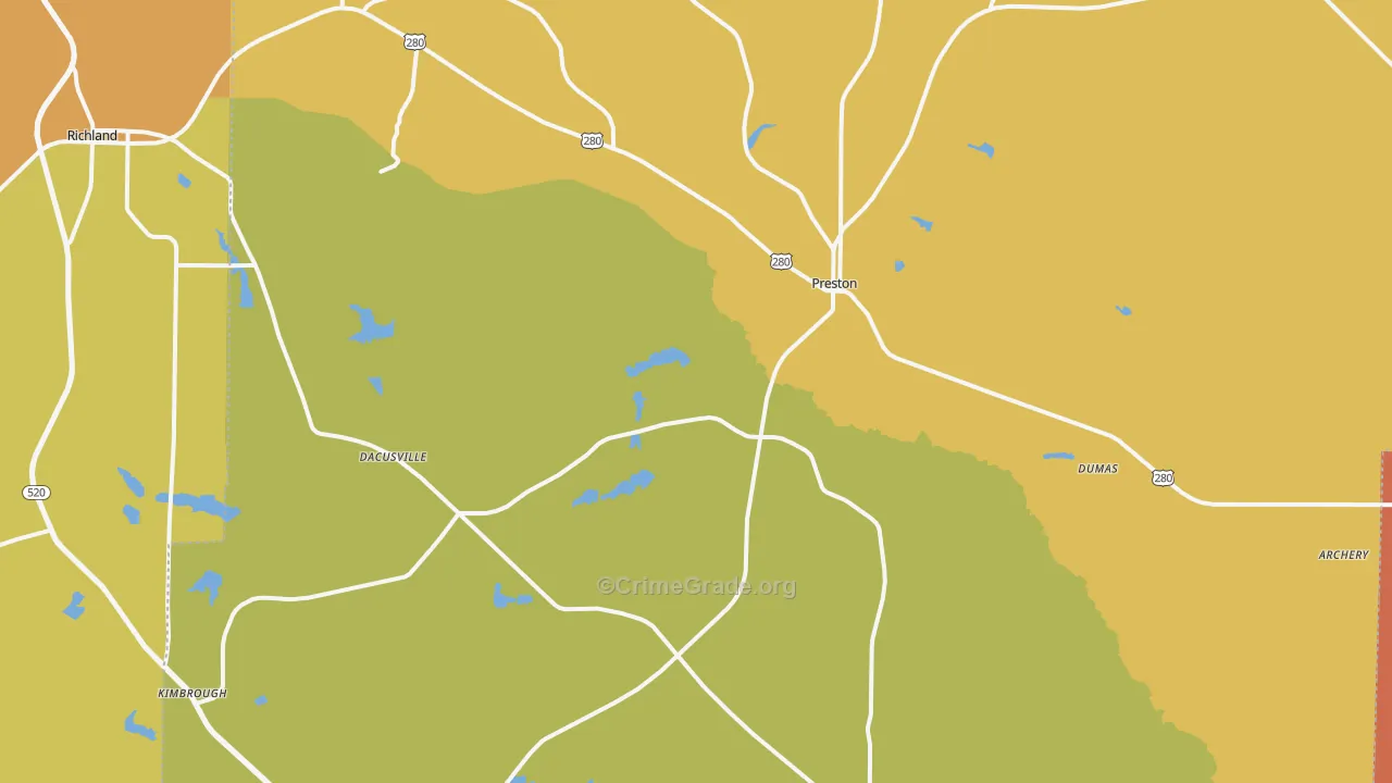 Webster, GA Map of Vandalism Rates