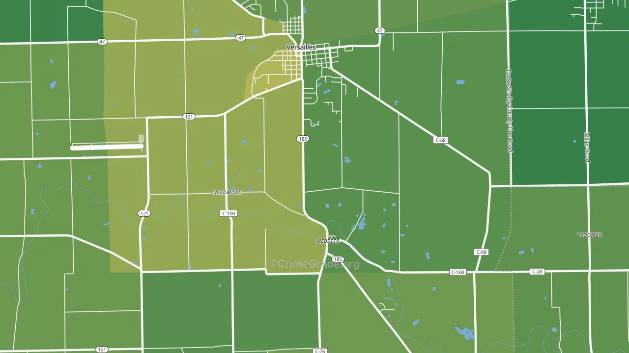 Webster, OH Map of Vandalism Rates