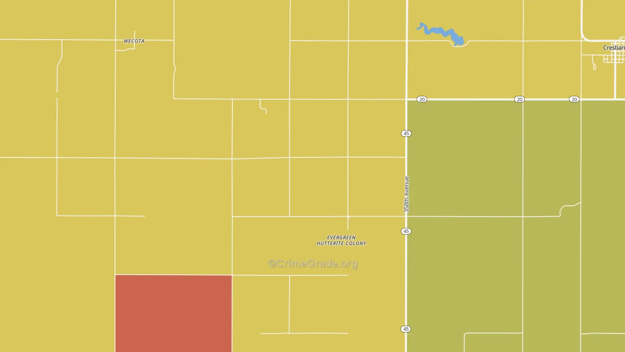Wecota, SD Map of Vandalism Rates