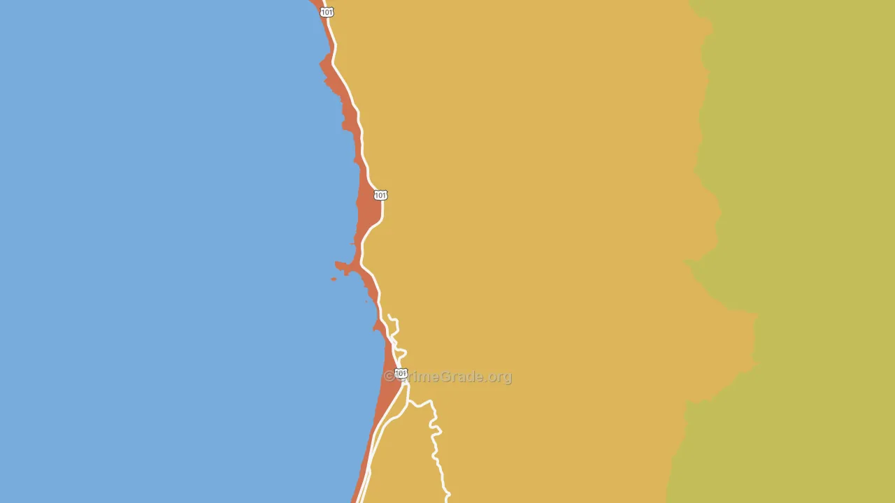 Wedderburn, OR Map of Vandalism Rates