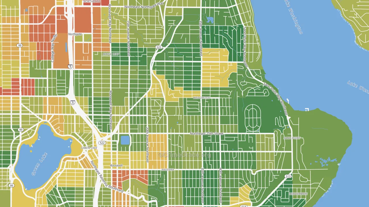 Wedgwood, Seattle, WA Map of Vandalism Rates