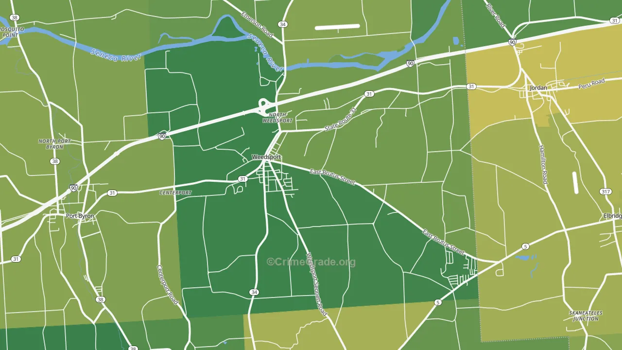 Weedsport, NY Map of Vandalism Rates