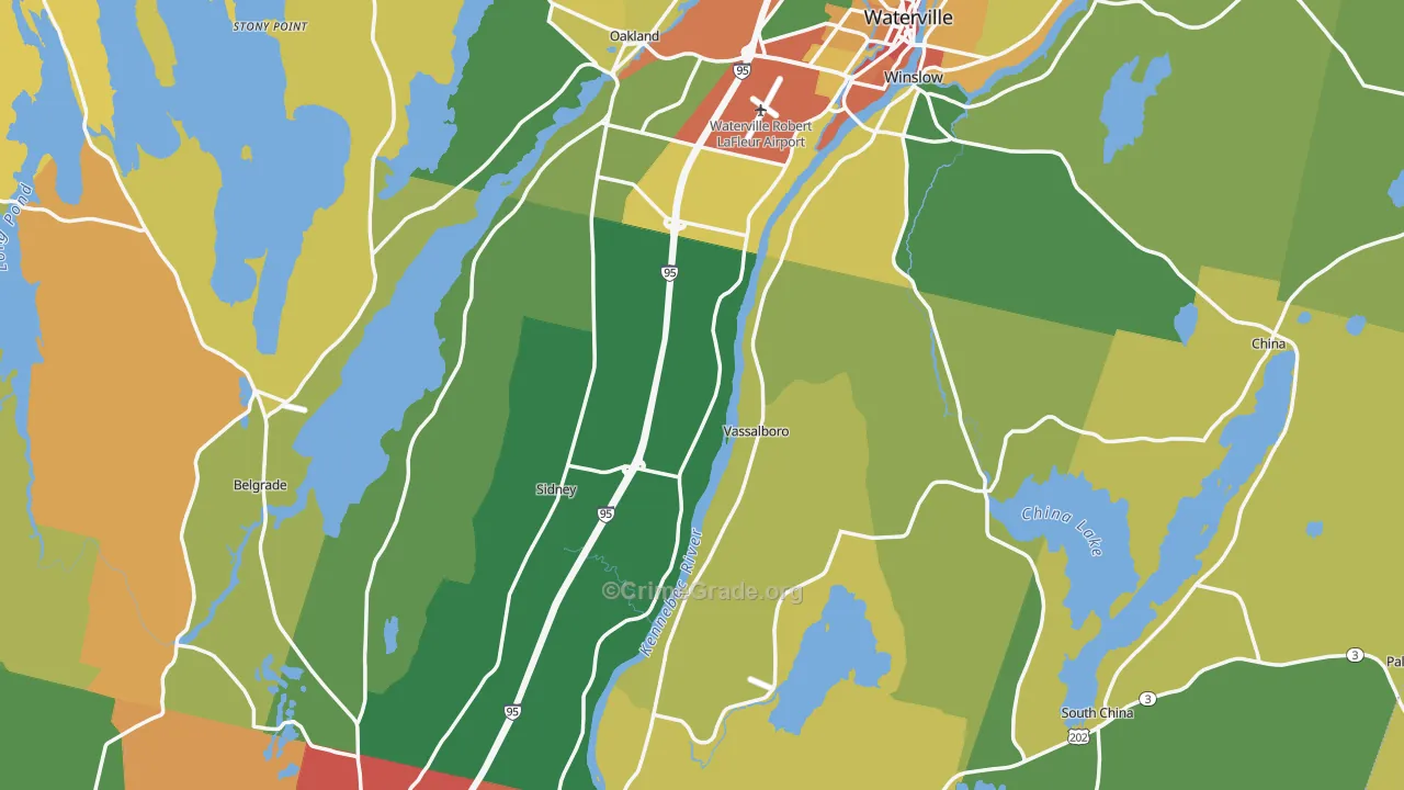 Weeks Mills, ME Map of Vandalism Rates