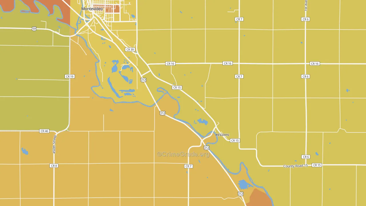 Wegdahl, MN Map of Vandalism Rates