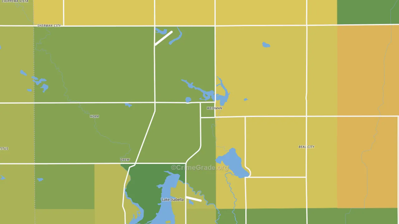 Weidman, MI Map of Vandalism Rates