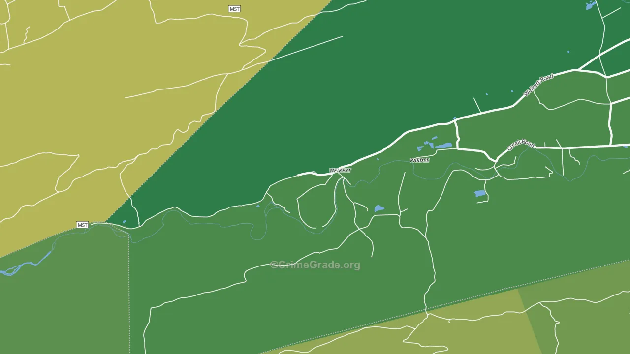 Weikert, PA Map of Vandalism Rates