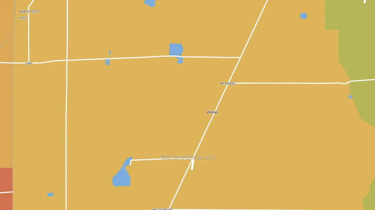 Weiner, AR Map of Vandalism Rates