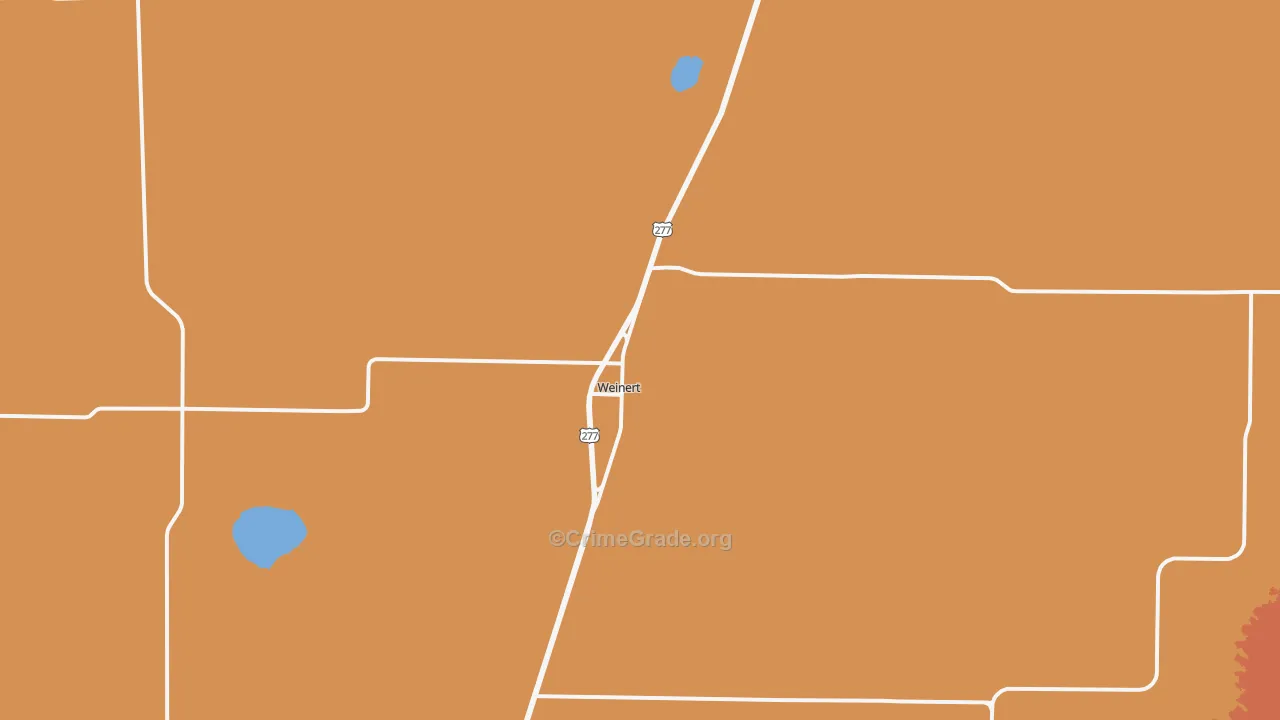 Weinert, TX Map of Vandalism Rates