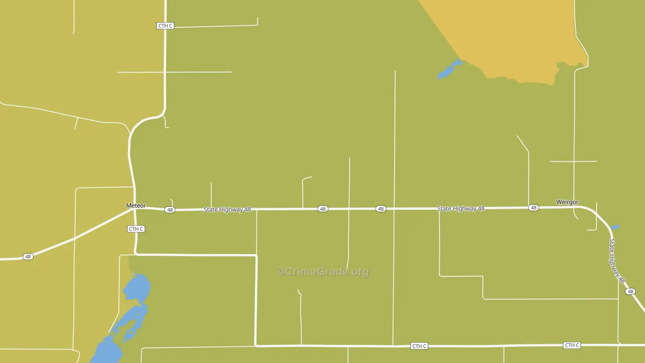 Weirgor, WI Map of Vandalism Rates