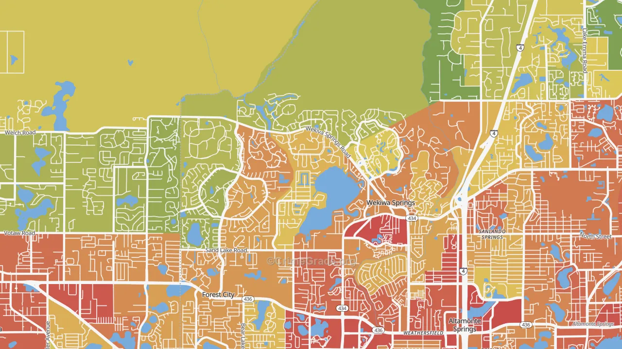 Wekiwa Springs, FL Map of Vandalism Rates