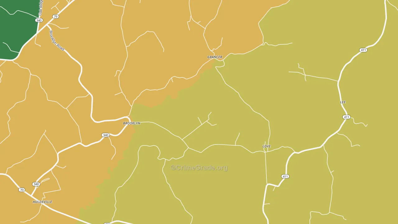Welchs Creek, KY Map of Vandalism Rates