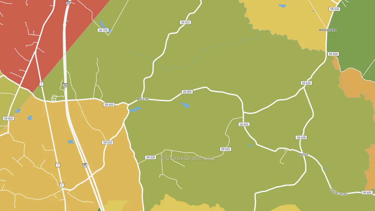 Welchs, VA Map of Vandalism Rates