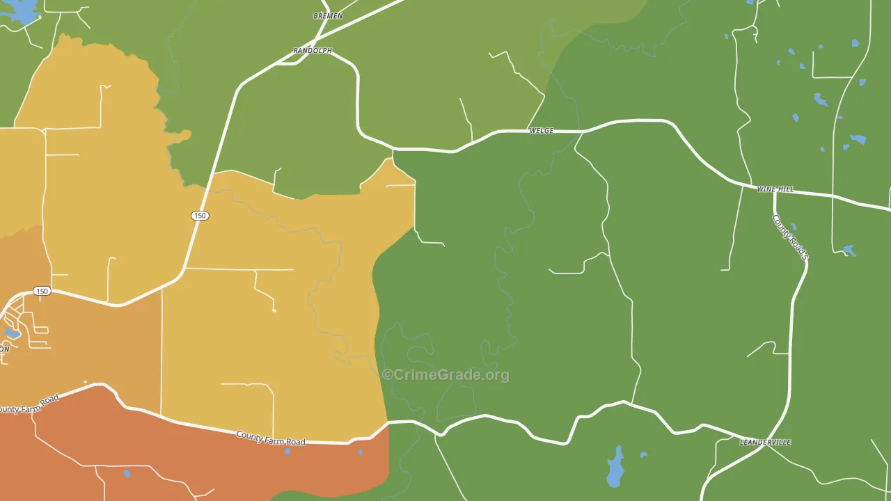Welge, IL Map of Vandalism Rates