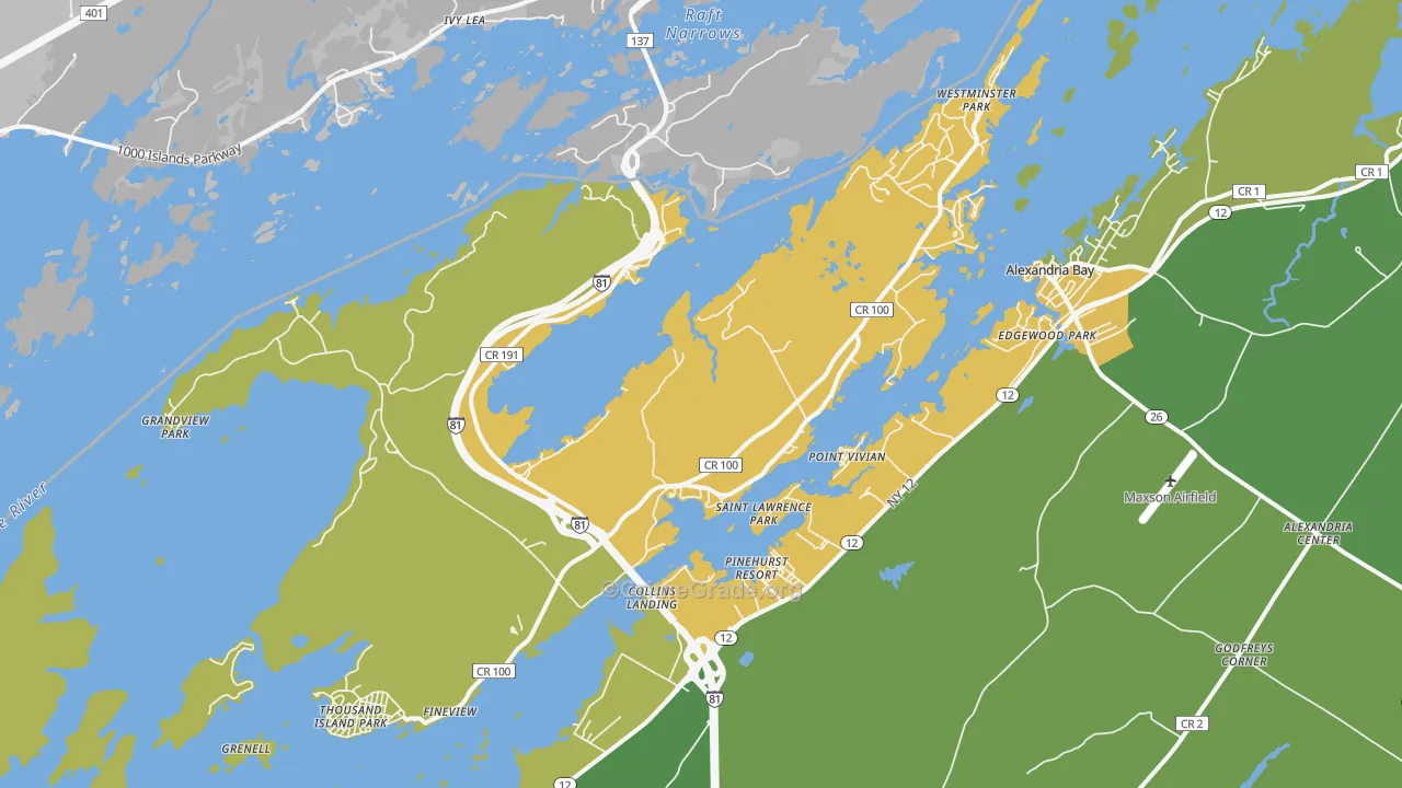 Wellesley Island, NY Map of Vandalism Rates