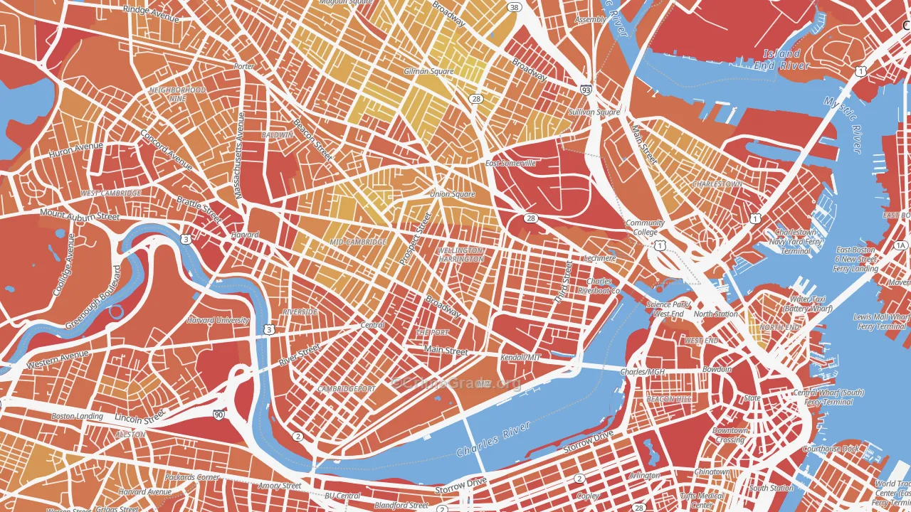 Wellington-Harrington, Cambridge, MA Map of Vandalism Rates