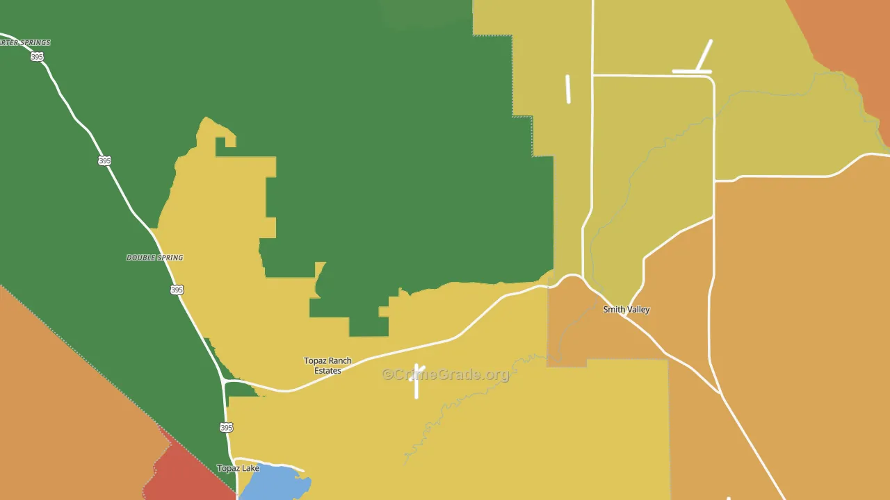 Wellington, NV Map of Vandalism Rates
