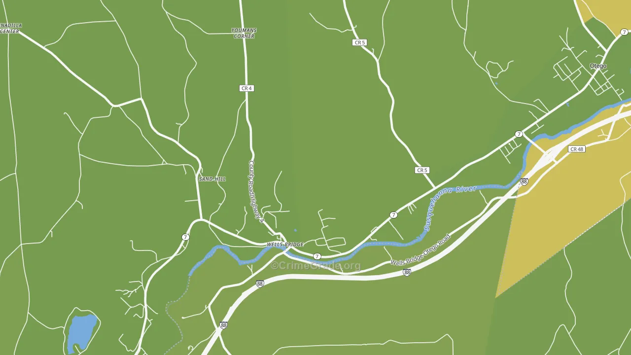 Wells Bridge, NY Map of Vandalism Rates