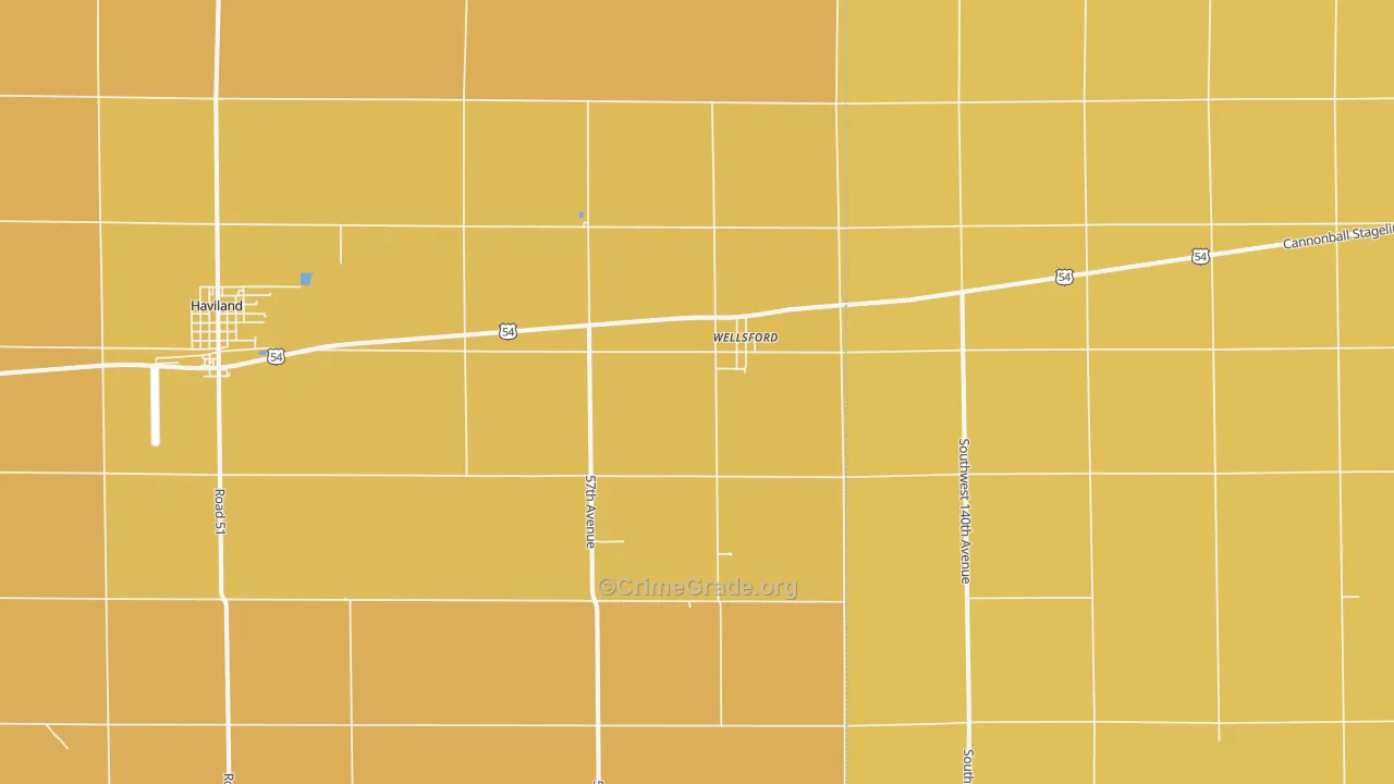 Wellsford, KS Map of Vandalism Rates