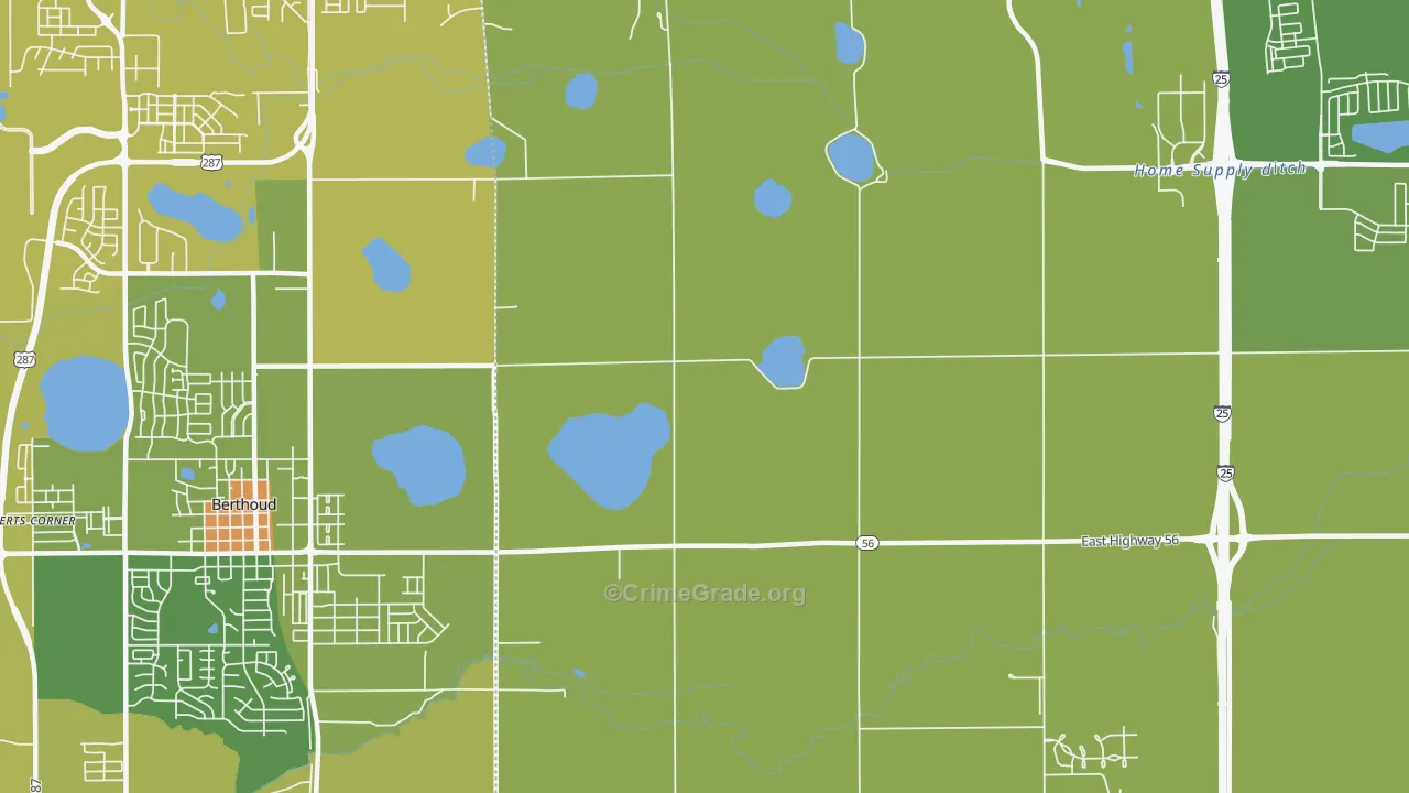 Welty, CO Map of Vandalism Rates