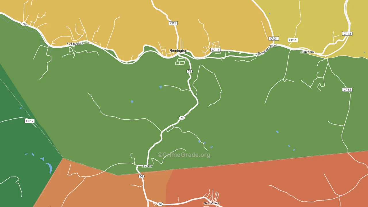 Wendel, WV Map of Vandalism Rates