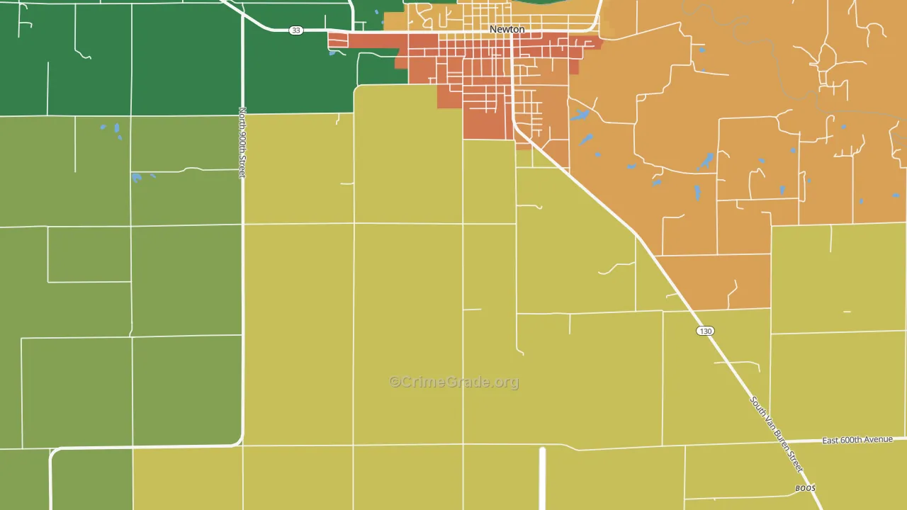 Wendelin, IL Map of Vandalism Rates