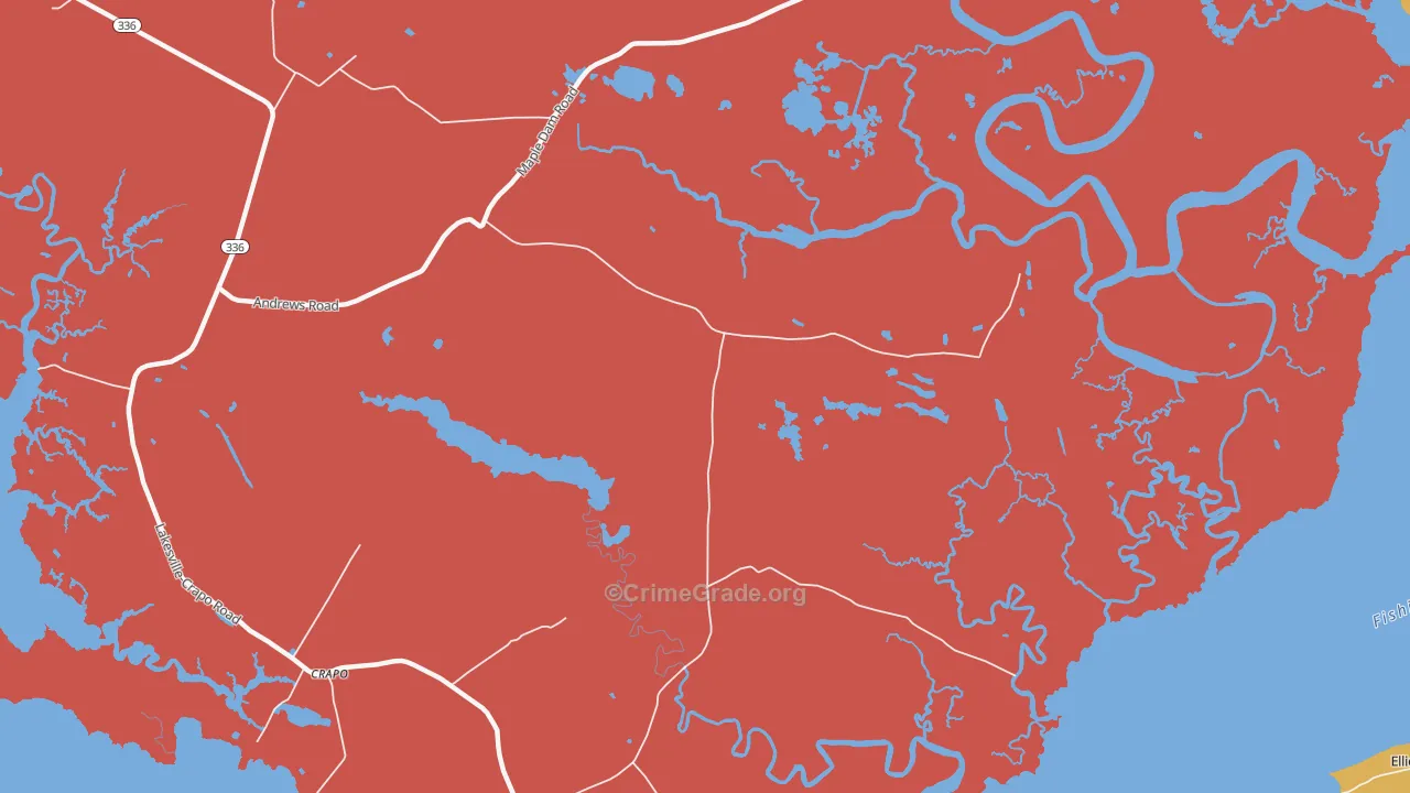Wesley, MD Map of Vandalism Rates