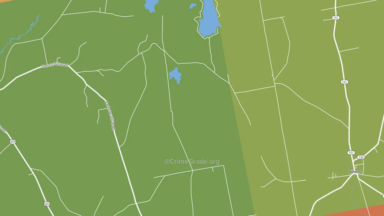 West Athens, ME Map of Vandalism Rates