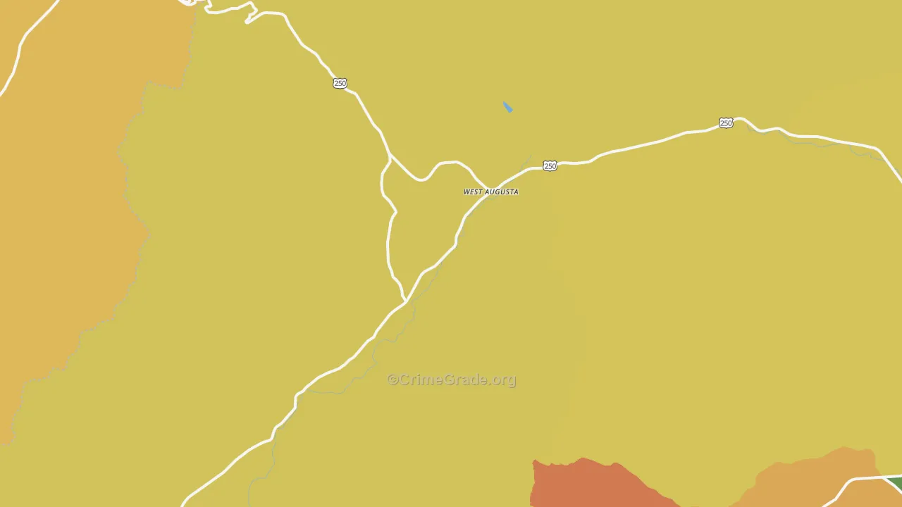 West Augusta, VA Map of Vandalism Rates