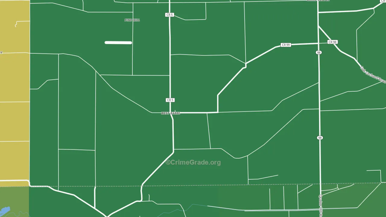 West Barre, NY Map of Vandalism Rates