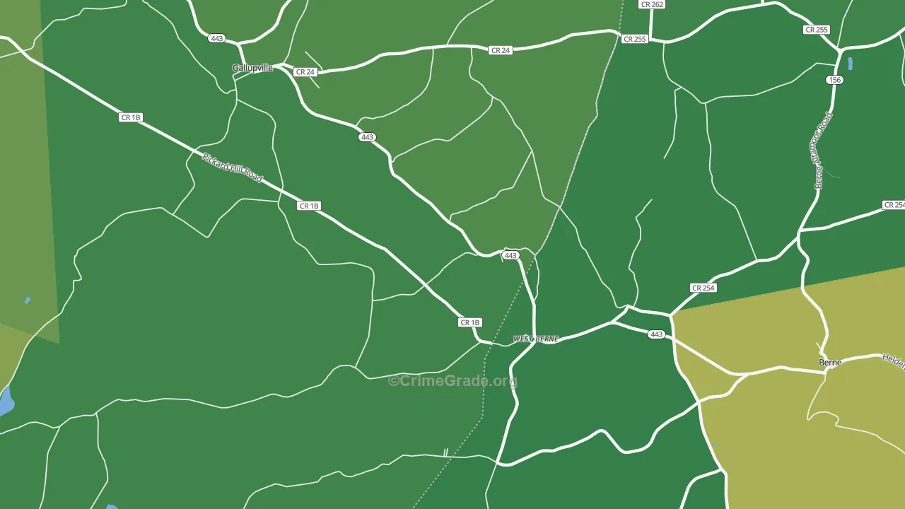 West Berne, NY Map of Vandalism Rates
