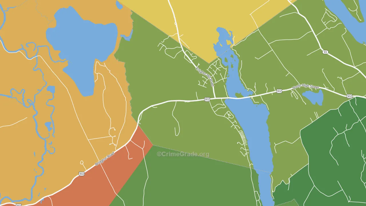 West Bridgton, ME Map of Vandalism Rates
