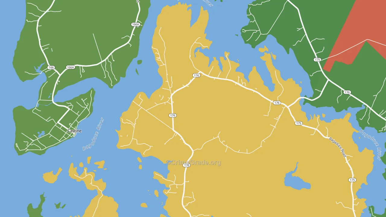 West Brooksville, ME Map of Vandalism Rates