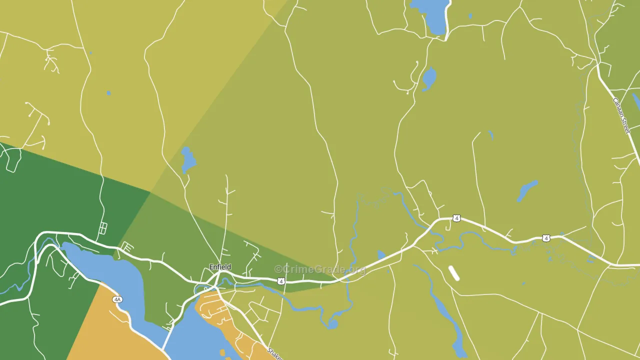 West Canaan, NH Map of Vandalism Rates