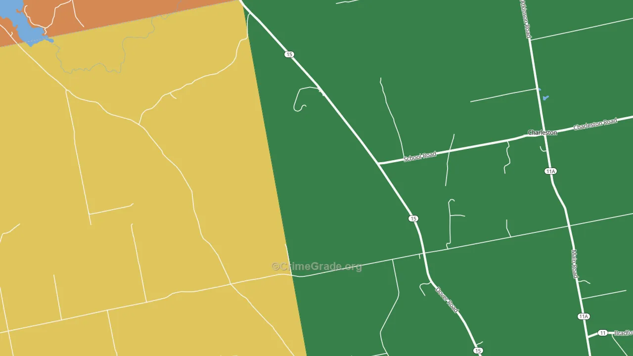 West Charleston, ME Map of Vandalism Rates
