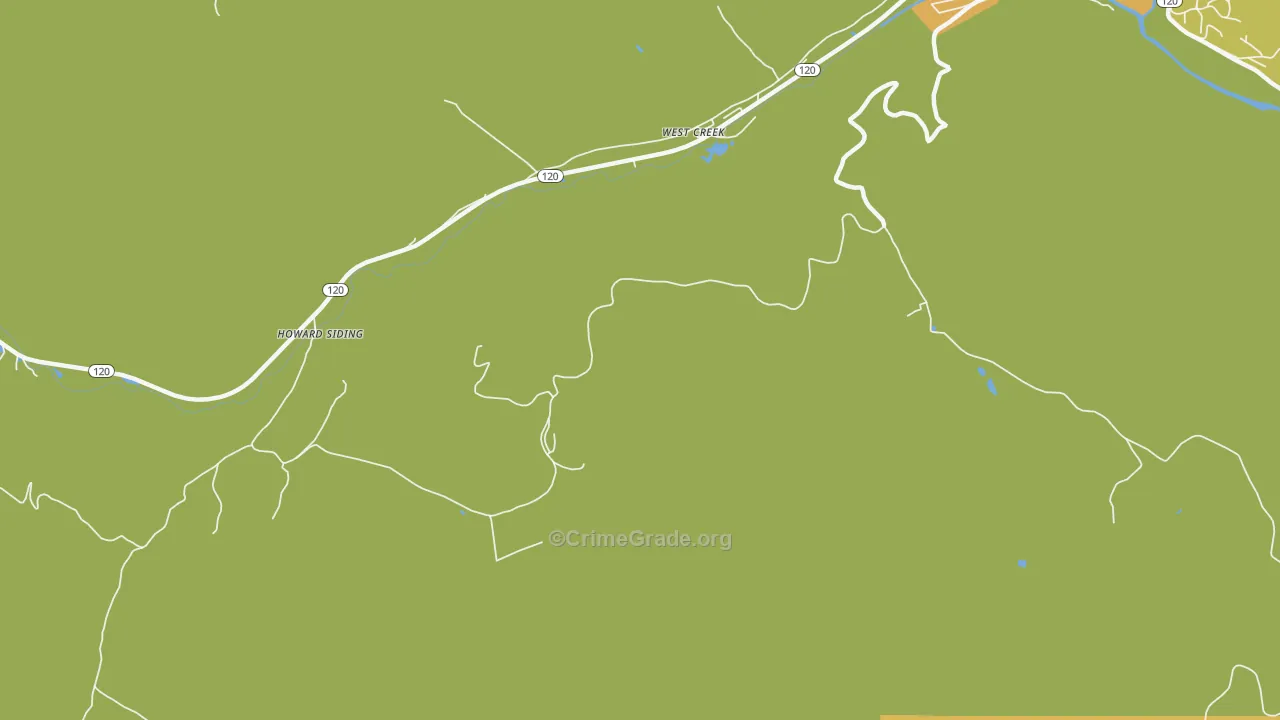 West Creek, PA Map of Vandalism Rates