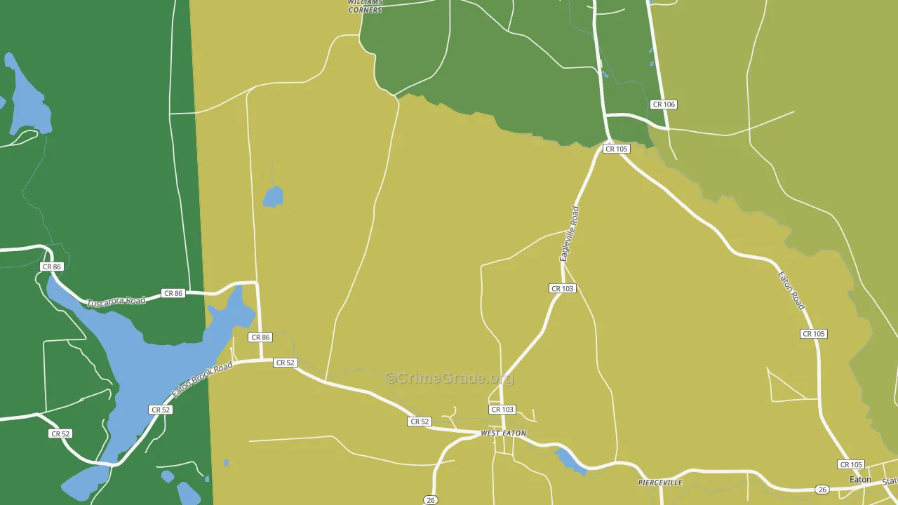 West Eaton, NY Map of Vandalism Rates