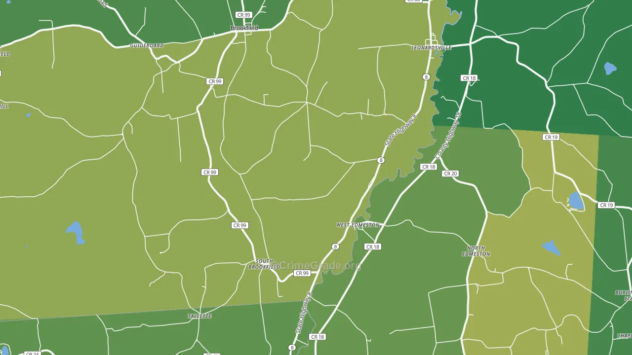 West Edmeston, NY Map of Vandalism Rates