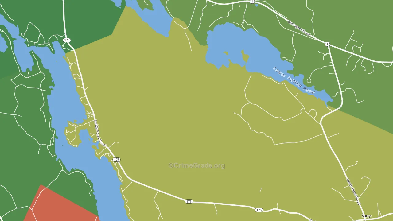 West Ellsworth, ME Map of Vandalism Rates