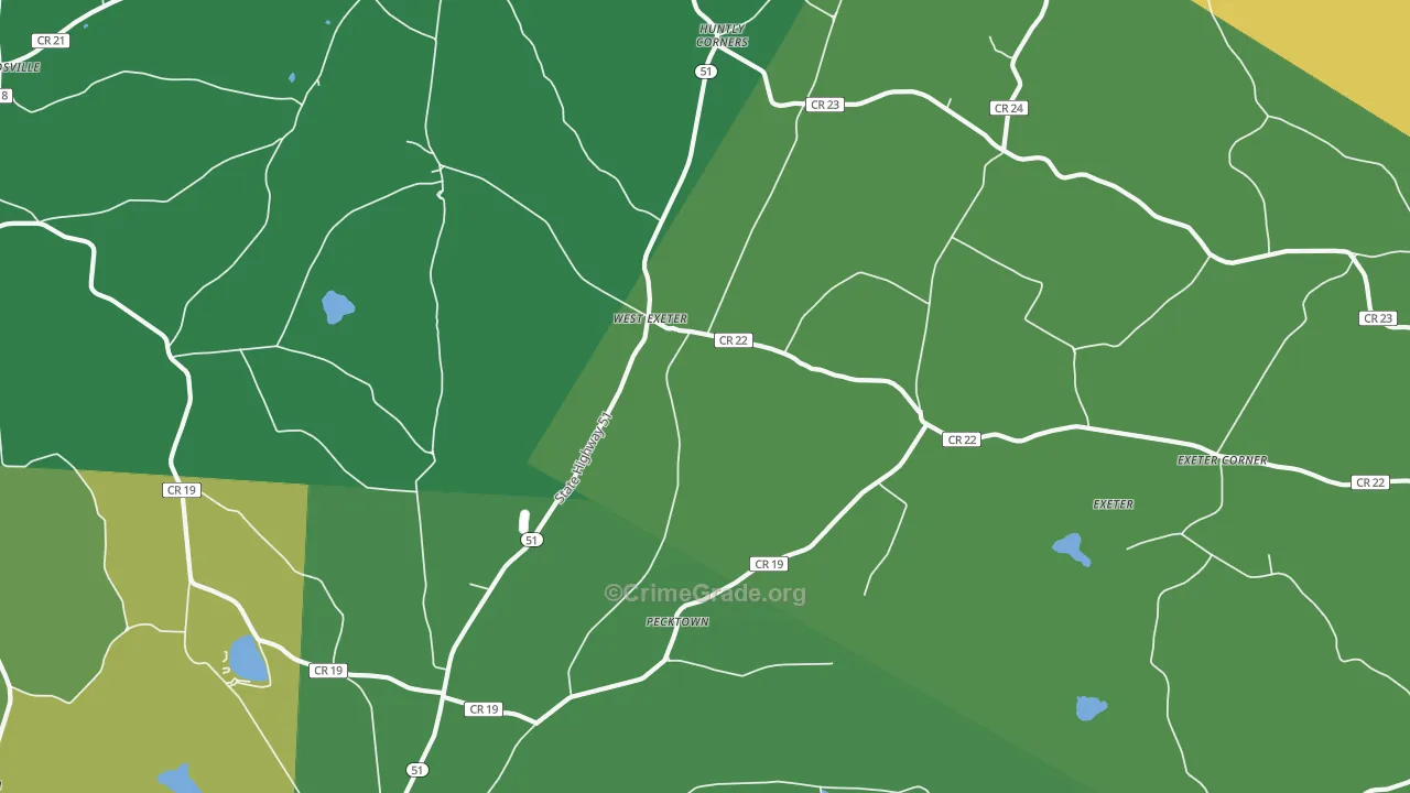 West Exeter, NY Map of Vandalism Rates